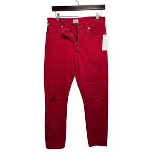 Citizens of Humanity Liya High Rise Classic Fit Red Jeans Womens 26
